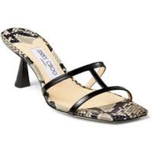 JIMMY CHOO Ria Square Toe Slide Sandal sz 10 - Picture 1 of 12